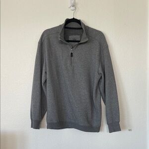 Men's Charcoal Quarter Zip-Up Sweater